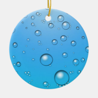 Clear Bubbles, Blue Water Ceramic Tree Decoration