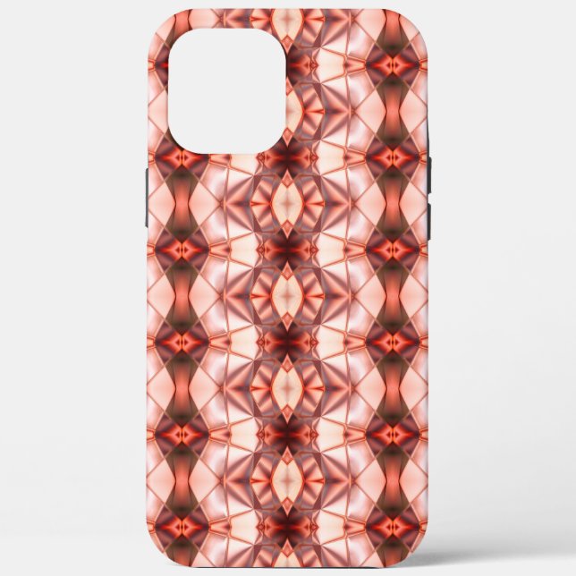 Clear burgundy to salmon of gradient shapes Case-Mate iPhone case (Back)