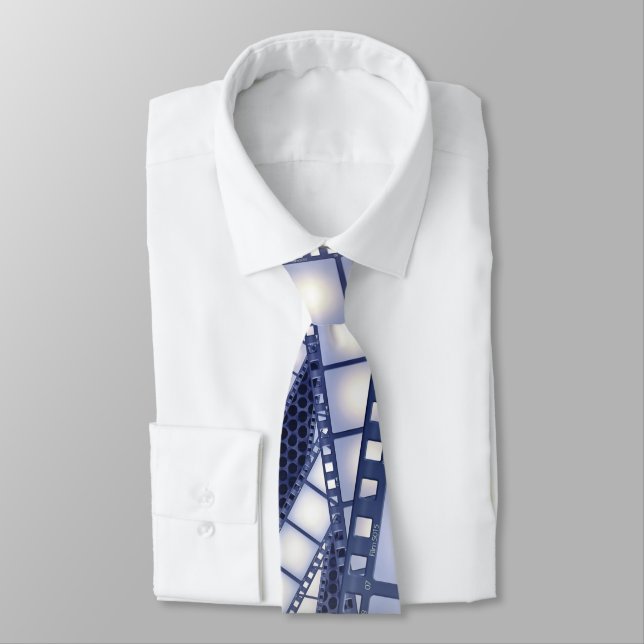Clear Cels Filmmaker Videographer Custom Necktie (Tied)