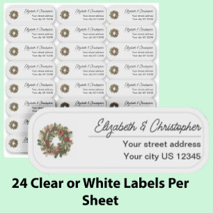 Clear Christmas Return Address Custom Transparent 