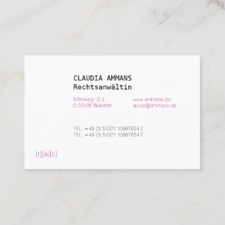 Clear, colorful, clear business card