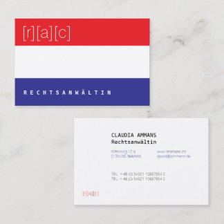 Clear, colourful, clear business card (3c)