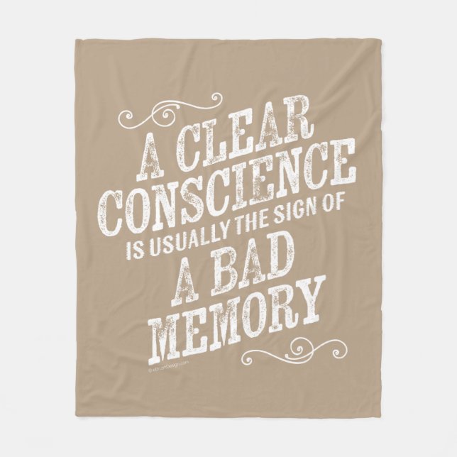 Clear Conscience Fleece Blanket (Front)