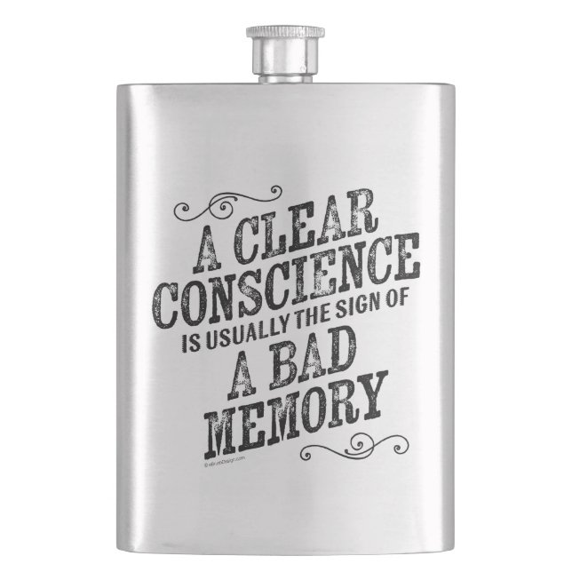 Clear Conscience Hip Flask (Front)