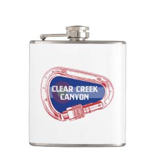 Clear Creek Canyon Colorado Climbing Carabiner Hip Flask