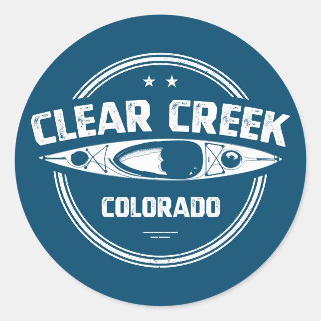 Clear Creek, Colorado Classic Round Sticker (Front)