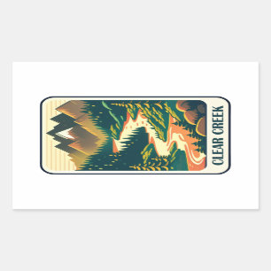 Clear Creek Colorado Colours Rectangular Sticker