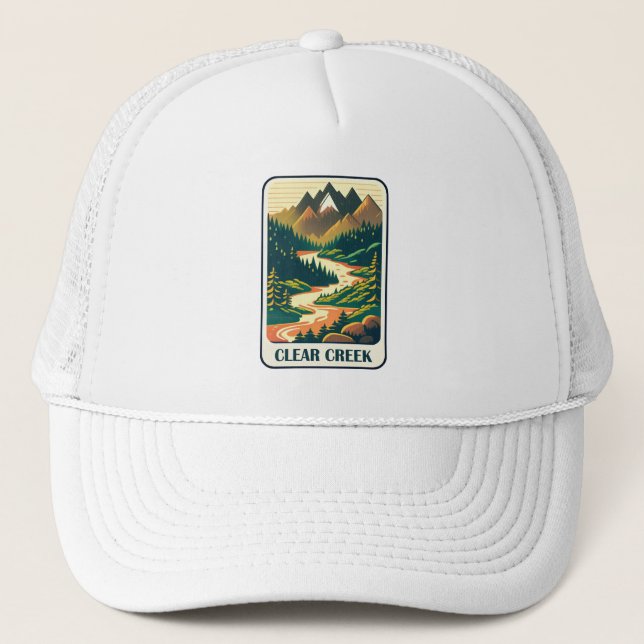 Clear Creek Colorado Colours Trucker Hat (Front)