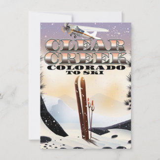 Clear Creek,, Colorado Ski poster. Invitation