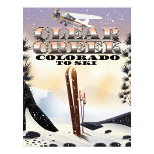 Clear Creek,, Colorado Ski poster. Photo Print