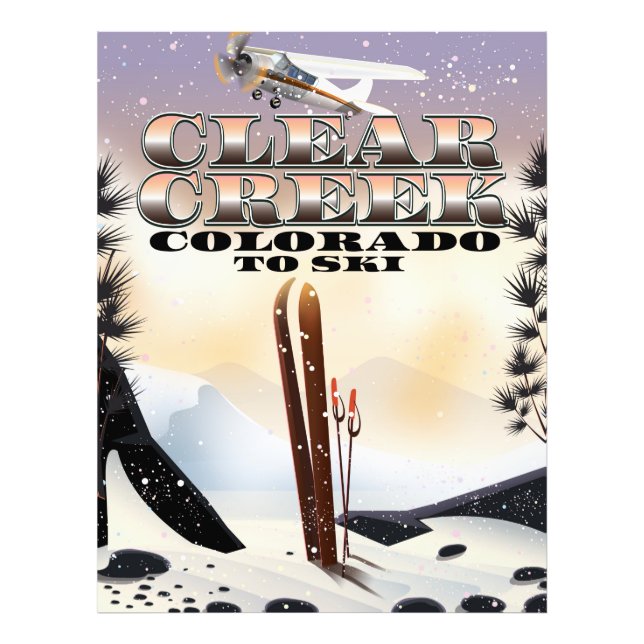 Clear Creek,, Colorado Ski poster. Photo Print (Front)