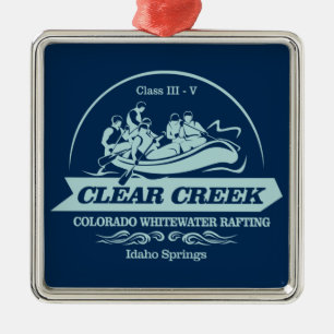 Clear Creek (rafting2) Metal Tree Decoration