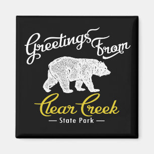 Clear Creek State Park Bear Magnet