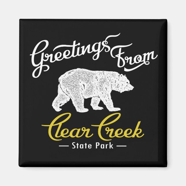 Clear Creek State Park Bear Magnet (Front)