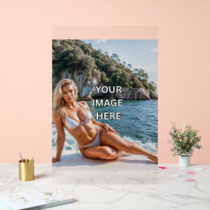 CLEAR! 🪧 Custom Acrylic Sign – Add Image or Text