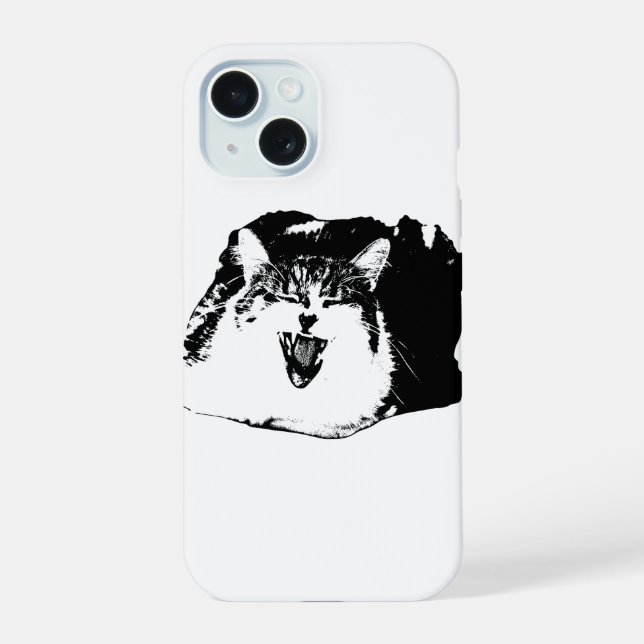 Clear Edge, Cat Call iPhone 15 Case (Back)