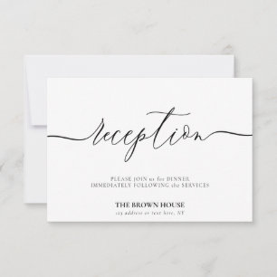 Clear Formal Wedding after dinner reception Invitation