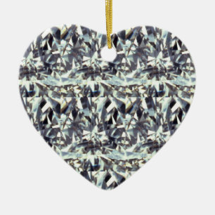 clear gem stone, diamond ceramic tree decoration