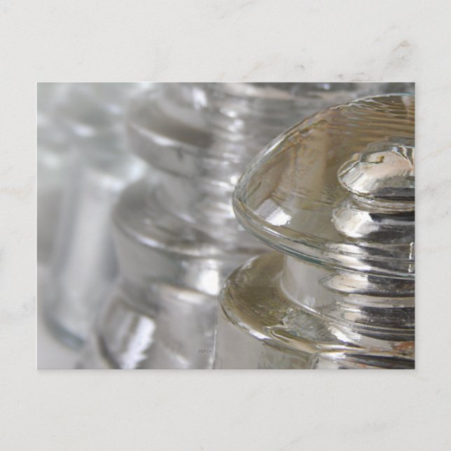 Clear Glass Insulators Postcard (Front)
