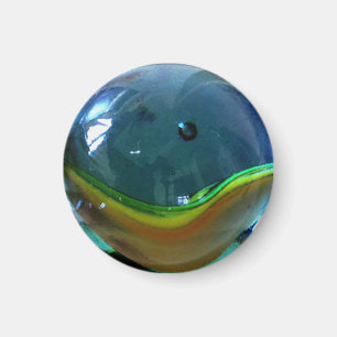 Clear Glass Marble Effects Magnet