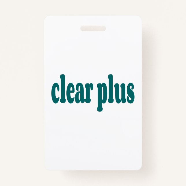 clear ID badge (Front)