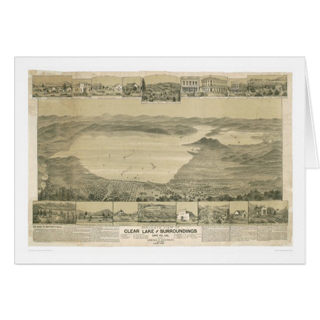 Clear Lake, CA. Panoramic Map (0289A) (Front Horizontal)