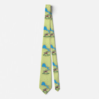 Clear Lake California USA map Tie