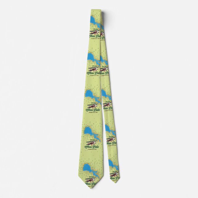Clear Lake California USA map Tie (Front)