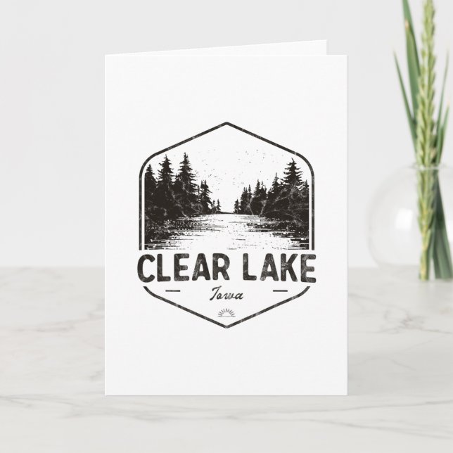 Clear Lake Iowa Outdoors Vintage 1  Card (Front)
