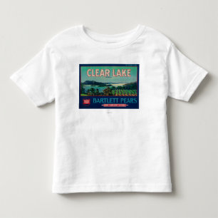 Clear Lake Pear Crate LabelLake County, CA Toddler T-Shirt