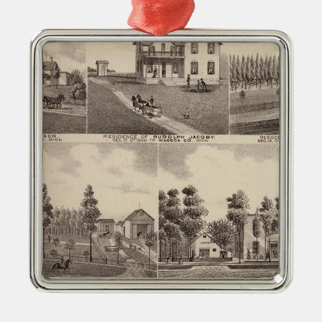 Clear Lake, Waseca, Minnesota Metal Tree Decoration (Front)