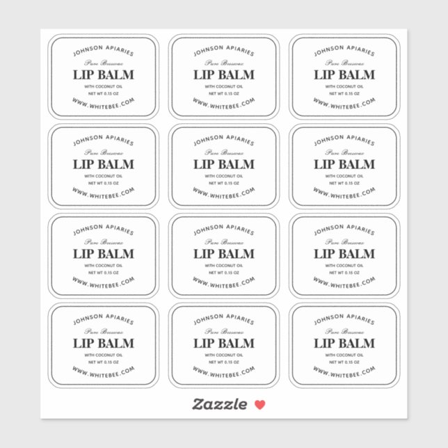 Clear Lip Balm Labels (Sheet)