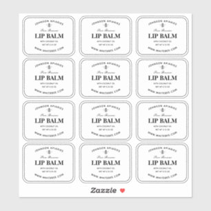 Clear Lip Beeswax Balm Labels