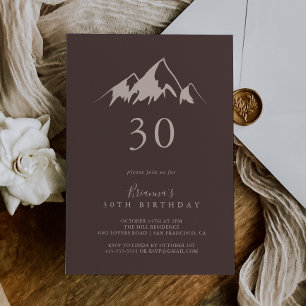 Clear Mountain Country 30th Birthday Party Invitation