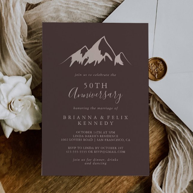 Clear Mountain Country 50th Wedding Anniversary Invitation (Creator Uploaded)