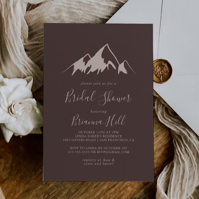 Clear Mountain Country Bridal Shower Invitation (Creator Uploaded)