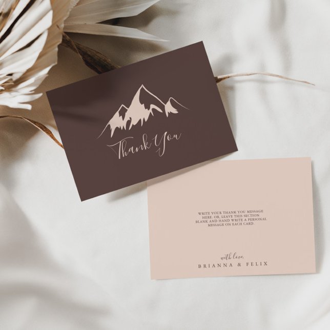 Clear Mountain Country Flat Wedding Thank You Card (Creator Uploaded)