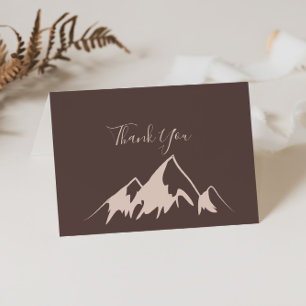 Clear Mountain Country Folded Wedding Thank You Card