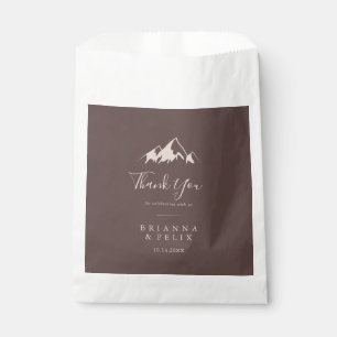 Clear Mountain Country Thank You Wedding Favour Bags