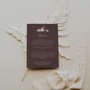 Clear Mountain Country Wedding Details Enclosure Card