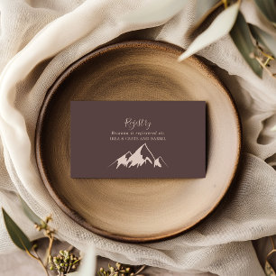 Clear Mountain Country Wedding Gift Registry Enclosure Card