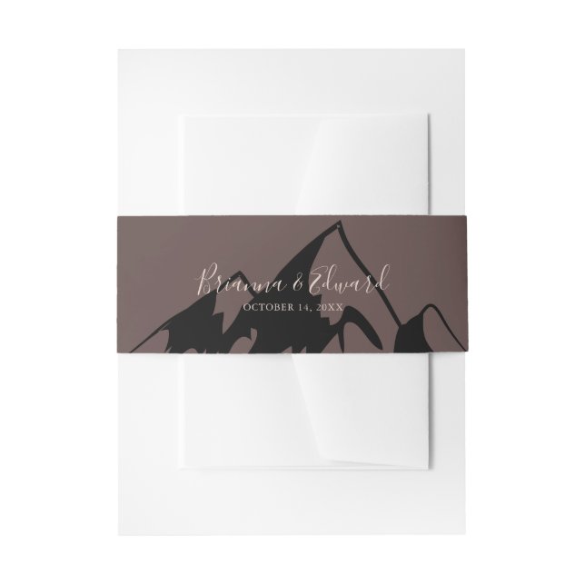 Clear Mountain Country Wedding Invitation Belly Band (Front Example)