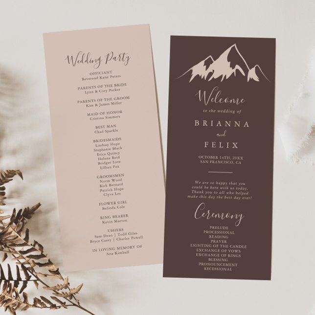 Clear Mountain Country Wedding Program Programme (Creator Uploaded)