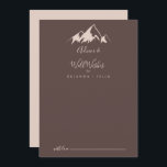 Clear Mountain Country Wedding Well Wishes Advice Card<br><div class="desc">This clear mountain country wedding well wishes advice card is perfect for a rustic wedding. The design features an idyllic watercolor beige mountain. These cards are perfect for a wedding, bridal shower, baby shower, graduation party & more. Personalise the cards with the names of the bride and groom, parents-to-be or...</div>