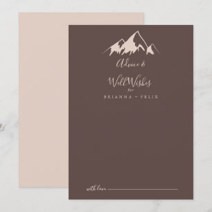 Clear Mountain Country Wedding Well Wishes Advice Card
