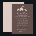 Clear Mountain Wedding Kissing Menu Game Card<br><div class="desc">This clear mountain wedding kissing menu game card is perfect for a rustic wedding reception. The design features an idyllic watercolor beige mountain.</div>