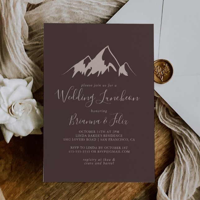 Clear Mountain Wedding Luncheon Bridal Shower Invitation (Creator Uploaded)