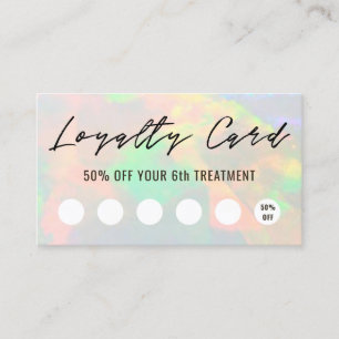 clear opal texture loyalty card