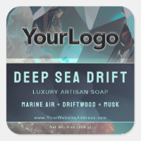 Clear Quartz Crystal Logo Artisan Product Label
