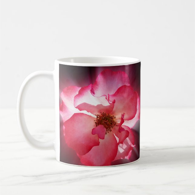 clear red petals coffee mug (Left)